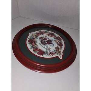 Kay‎ Lamb Shannon Santa in Sleigh Merry Christmas Print in frame